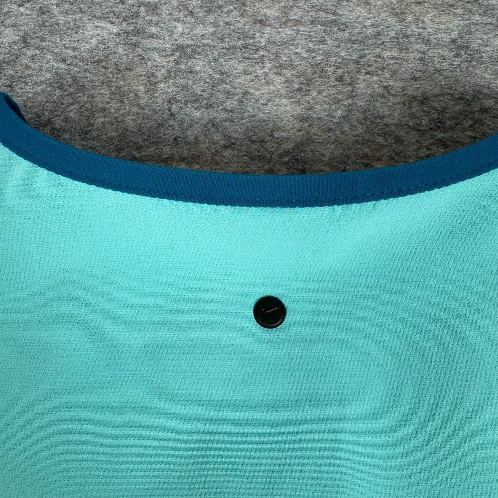 Nike V-Neck Running Jacket Snaps Lightweight Blue DH2083-367 Womens Small S - Picture 10 of 13